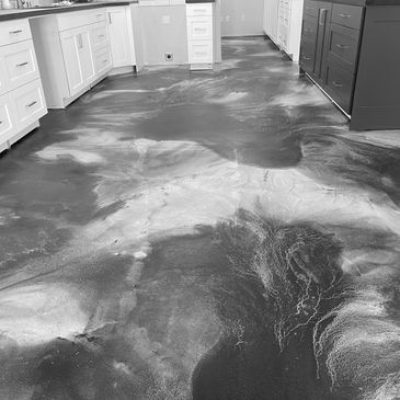 Metallic Epoxy Floor with poly urethane 