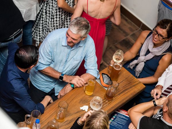 Guests enjoying Bash Brewing beer