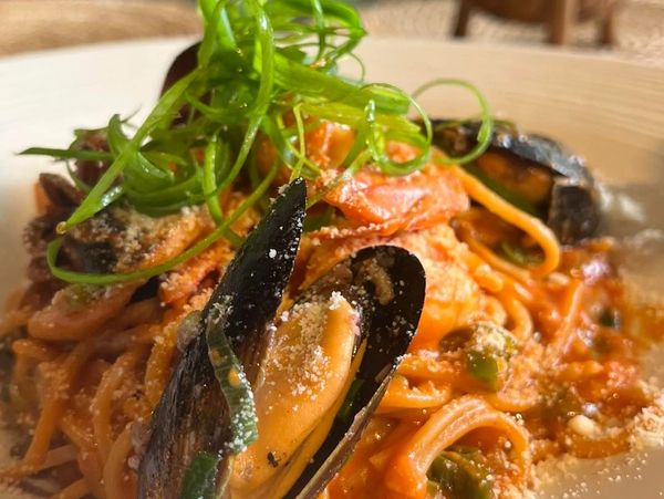 Seafood Pasta - mussels, shrimp, squid