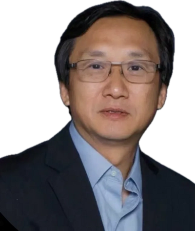 Portrait of a middle-aged man wearing glasses and a suit jacket.