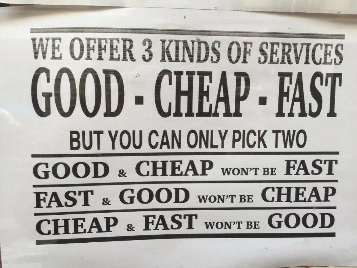 A banner with text written we offer three kinds of services