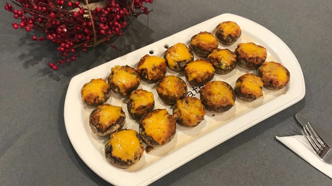 Christmas appetizer idea: Stuffed mushroom recipe Christmas appetizer idea: Stuffed mushroom recipe