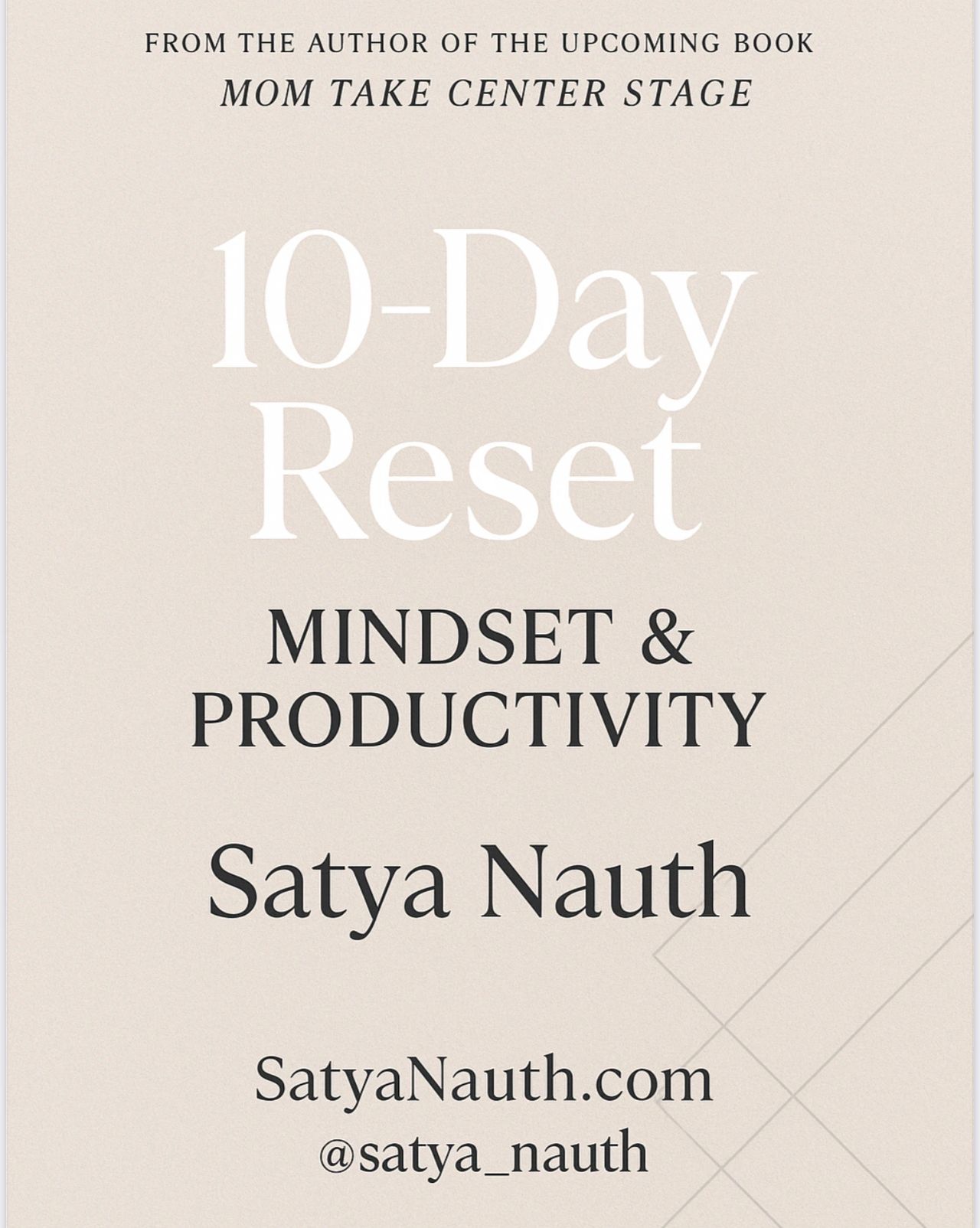 10 day reset: mindset and productivity 