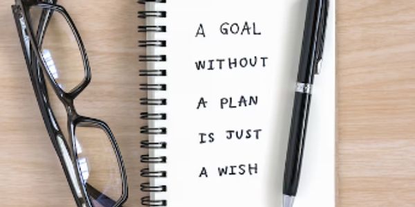Setting goals and making a plan to reach goals