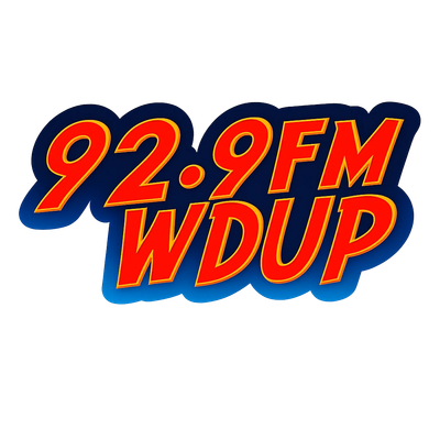 92.9 FM WDUP logo.