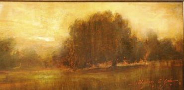 The Houstonian Oak Houston, Texas 
live oak landscape oil painting William Carl Groh III