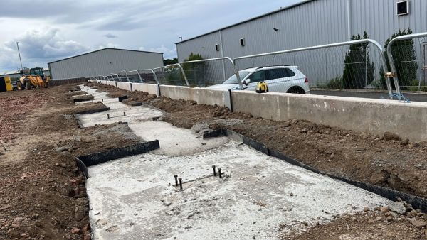 Concrete foundations ground beams ground works reinforcement 