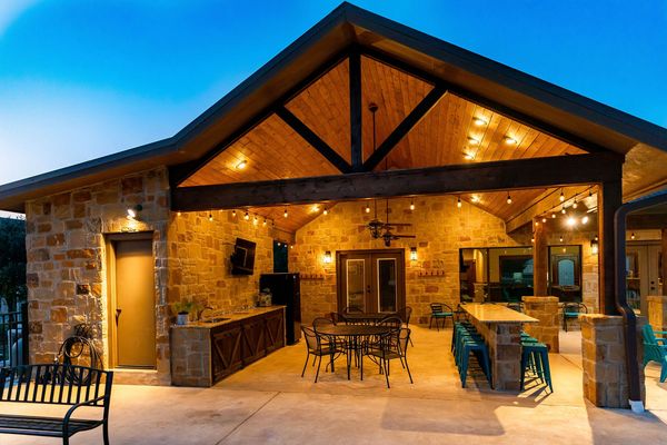 This is an image of an outdoor kitchen area.