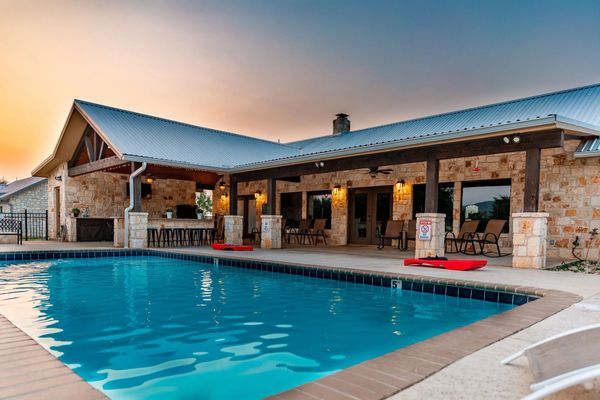 This is an image of a pool in Concan, Texas.