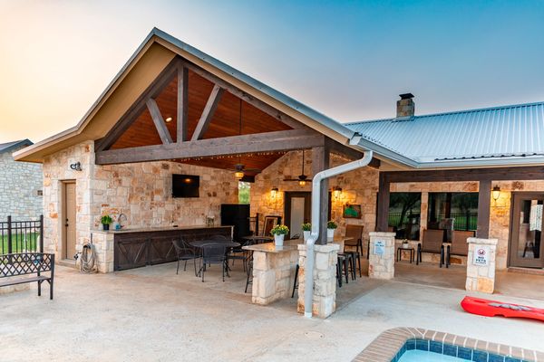 This is an image of the poolside covered patio.