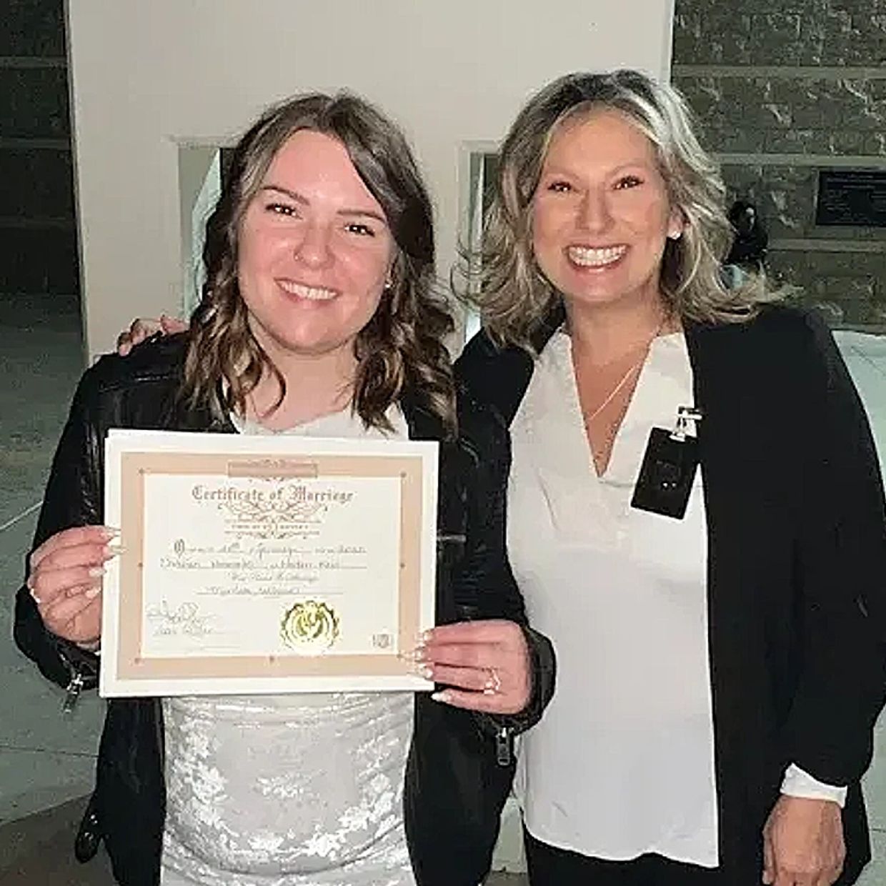 Amber-Nichole Hess officiating a legal wedding ceremony in Murrieta California