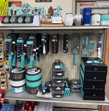 Toadfish products, and fishing equipment.