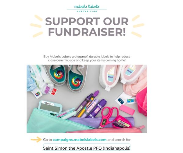 Fundraiser to support waterproof labels for classrooms.