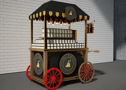 Ehl-i Kahve franchise için araba tasarımı (mini kiosk)