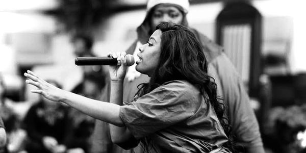Kah’Teah singing in the annual production Black Nativity