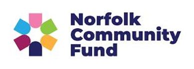 Colorful logo of Norfolk Community Fund with text.