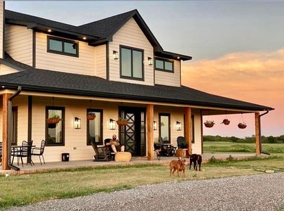 Ranch style home built on land around Enid, Oklahoma by Blevins & Co.