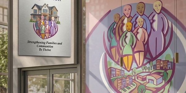 Sign promoting family and community strengthening.