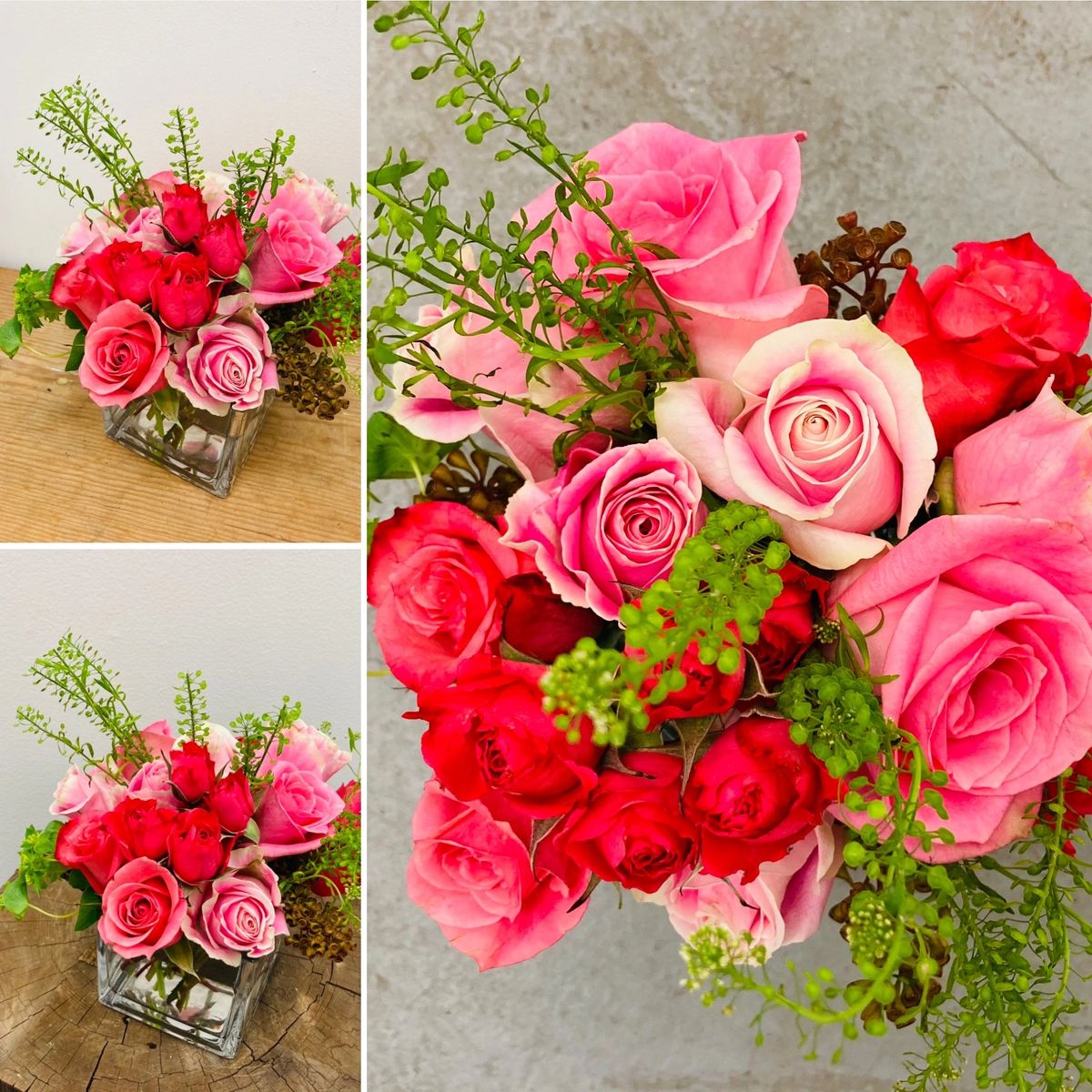 Happy Birthday Assorted Roses, 12-24 Stems