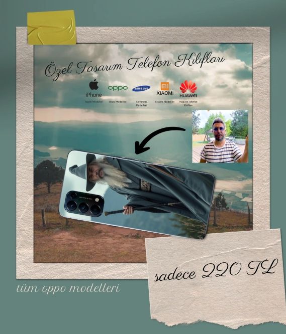 Kişiye özel tasarlanmış Oppo marka telefon kılıfı.
