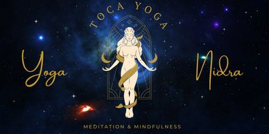 Toca Yoga Nidra meditation and mindfulness graphic.