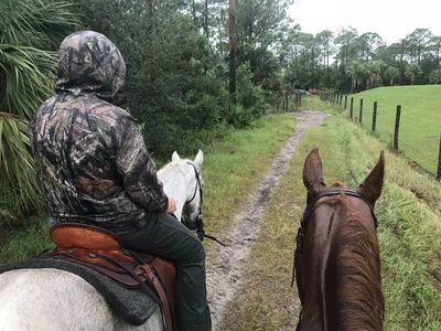 Horseback riding on S Florida Trails with Palm City Farms Trail Association