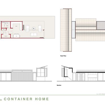 Planning Drawings for a Container Home Concept