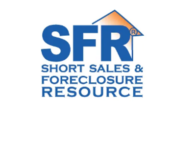 Logo for Short Sales & Foreclosure Resource with a house roof graphic.