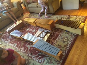 Orff instruments used in composition camp. 