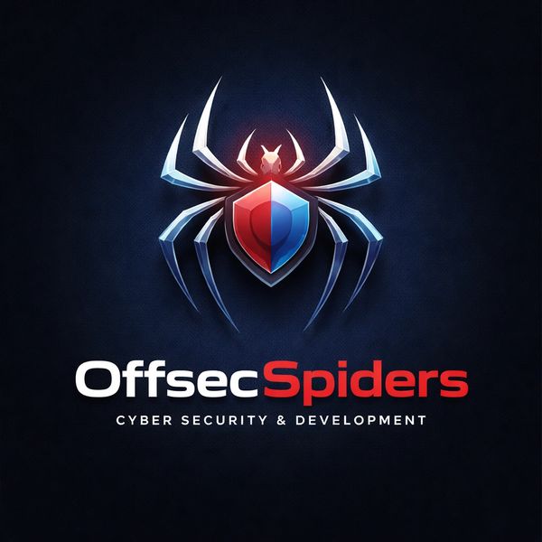 Logo of OffsecSpiders, a cybersecurity and development firm.
