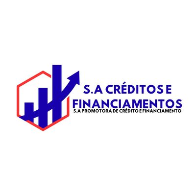 Logo for S.A Créditos e Financiamentos with growth chart and text.