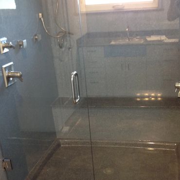walk in shower pearl blue