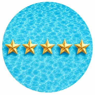 Five-star customer rating for All Clear Pools