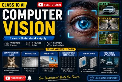 Educational tutorial on computer vision covering AI-powered image understanding and real-world applications.