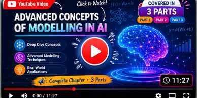 YouTube video on advanced AI modeling concepts with three parts.