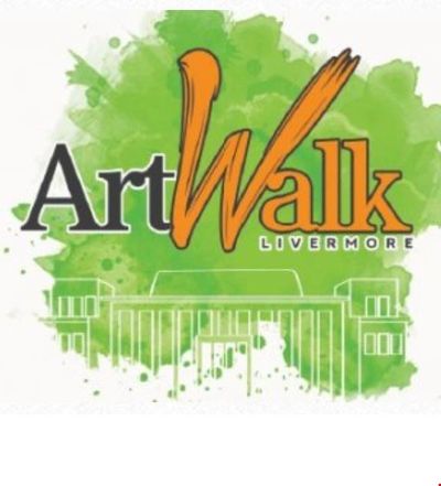 Logo for ArtWalk Livermore with green and orange design.