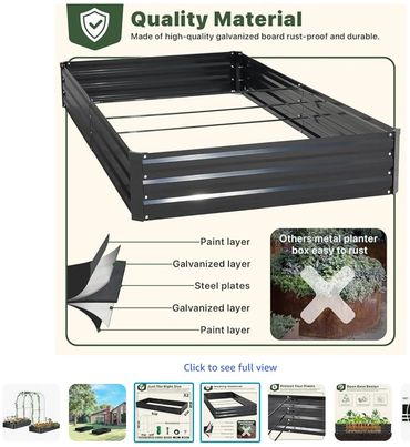 Galvanized Steel Raised Garden Bed Kit