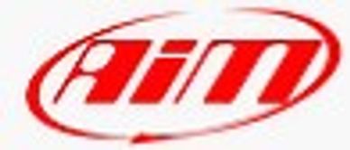 Red and white AIM logo with oval shape.