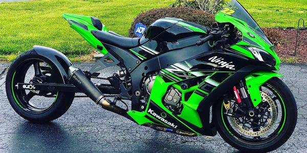 2016 Kawasaki zx-10r full bolt-on bike running SPEED-NEEDS 100mm lowering strap kit.