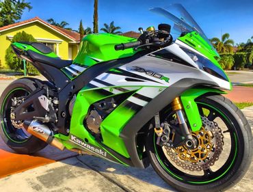 kawasaki zx10r, zx10rr, gen3, gen4, gen5, gen6. suspension limit front-end lowering strap and bracke