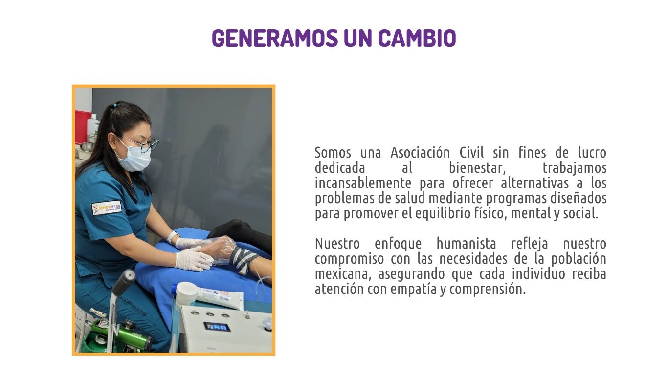 Generamos un cambio en las personas que tienen heridas que no cicatrizan.