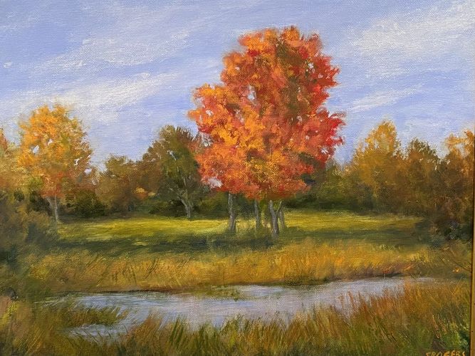 "Autumn Brilliance"  11x14 Acrylic on Canvas Panel 