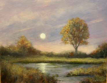 "Quiet Autumn Evening"  11x14 Acrylic on Canvas Panel 