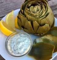 Lemon Dill Aioli served with Artichokes