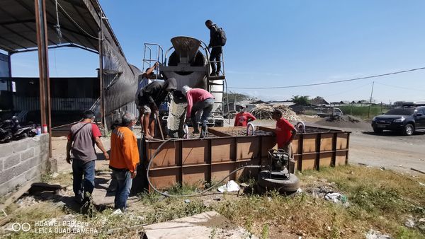 Proses pembuatan sinker 8 ton Beton K300