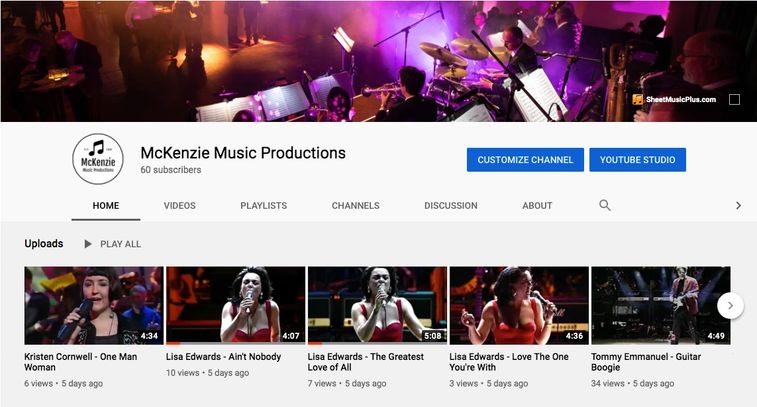 McKenzie Music Productions Youtube Channel