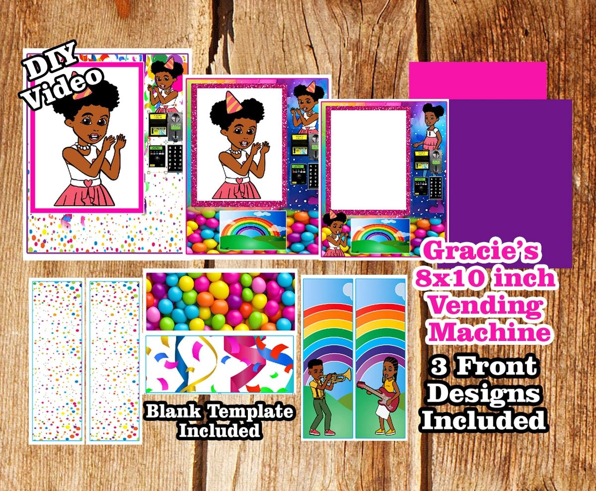 Gracie's 8x10 inch Vending Machine Template - DIY Video and Blank ...
