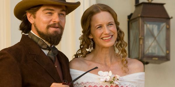 Laura Cayouette and Leonardo DiCaprio in Quentin Tarantino's Django Unchained