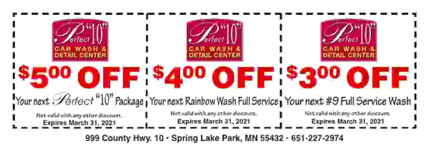 Specials Perfect 10 Car Wash & Detail Center