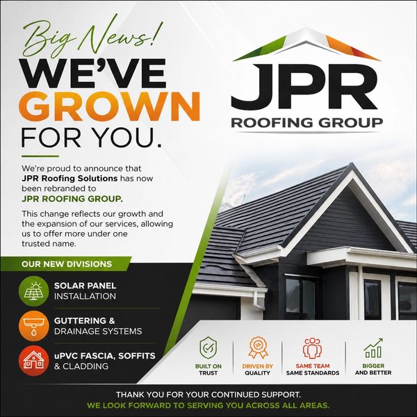 JPR Roofing Solutions is now JPR Roofing Group new name same team stronger brand moving forward